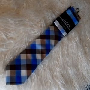 Nautica ⚓ Tie and Pocket Square Blue